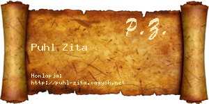 Puhl Zita névjegykártya